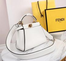 Fendi Serpentine Handbag Genuine Leather grey 55044