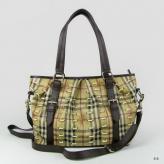 Burberry Cowskin Leather Handbag Brown B24680