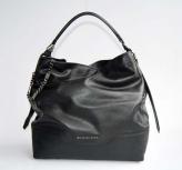 Burberry C2991 Black Leather Shoulder Handbag