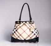 Burberry 6288 Burberry Canvas With black Patent Leather Handbag