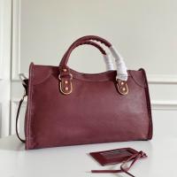 Balenciaga khaki skin nails leather handbag-shoulder bag 084828