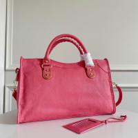 Balenciaga terra cotta leather handbag 084358