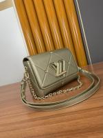 Louis Vuitton Damier Canvas 95518 black leather handbags
