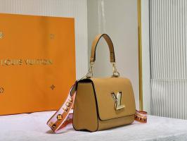 Real Louis vuitton handbags-Yellow leather 95515