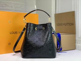 Louis Vuitton Cowskin Rabbit Hair Handbag Black 95589S