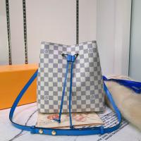 Louis Vuitton Cowskin Rabbit Hair Handbag Gray 95589S
