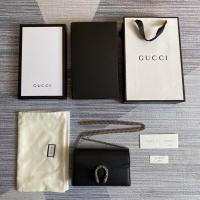 Gucci Irina Large Shoulder Bag Blck Leather 211960