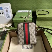 Gucci indy iron coffee leather bag 177139
