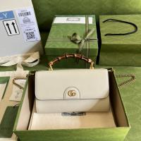 Gucci white patent leather handbag 1079