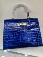 Hermes Picotin PM BlueGene leather Silver metal bag