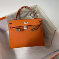 Hermes Picotin PM leather red Silver metal bag