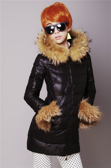 Fur collar  2013 New Style Moncler Womens Coats Hot Sales 035