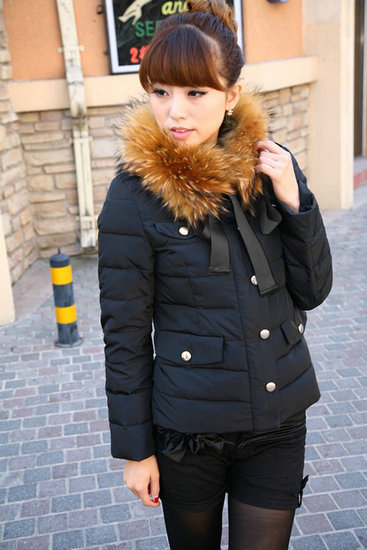 Black Mid Yard Moncler Womens Coats 2013 New Short Style Hot Sales 046