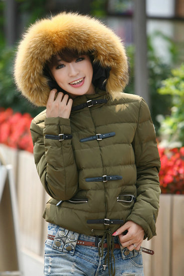 Green Short New Style Moncler Womens Coats 2013 Fashionable 048