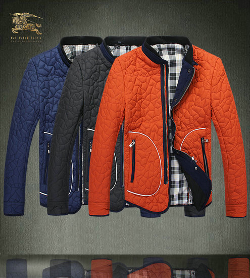 2013 New Style Blue Orange Black Burberry Best Sales Cotton Mens Coat Fashion 087