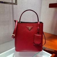 Prada 7947 Leather Handbag Red