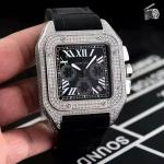 Replica Cartier Tortue Diamond 18kt White Gold Ladies Watch WA5072W9