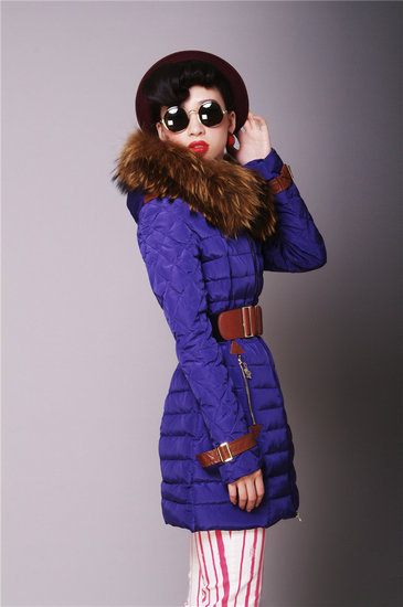 Long Sleeve  Blue Moncler Womens Coats 2013 New Style  Best Sales  026